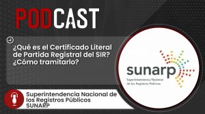 Podcast: Cómo reconocer el Certificado Literal de Partida Registral del SIR