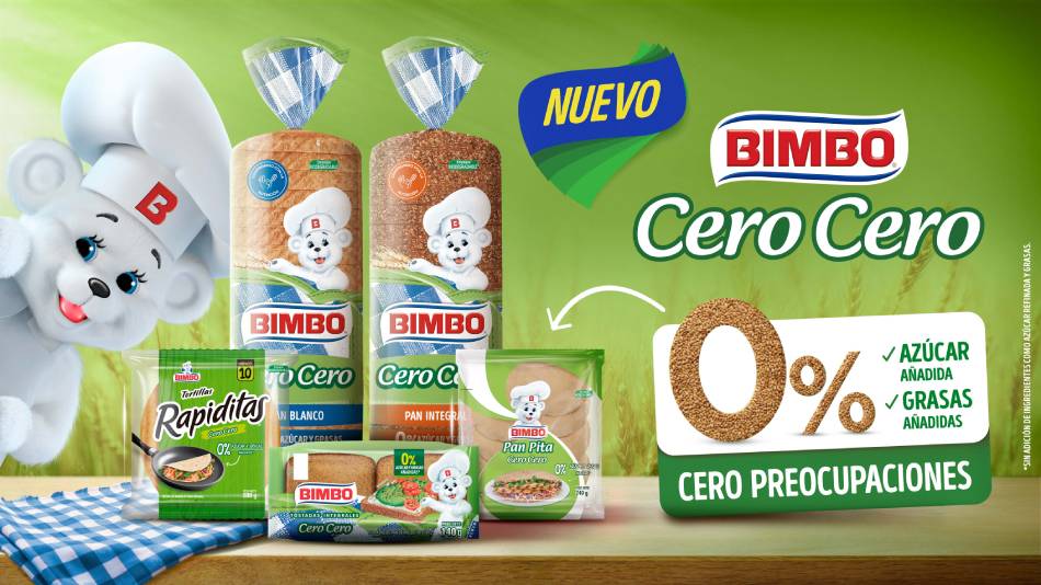 Bimbo lanza “Cero Cero”, nueva línea de productos sin azúcar ni grasas añadidas