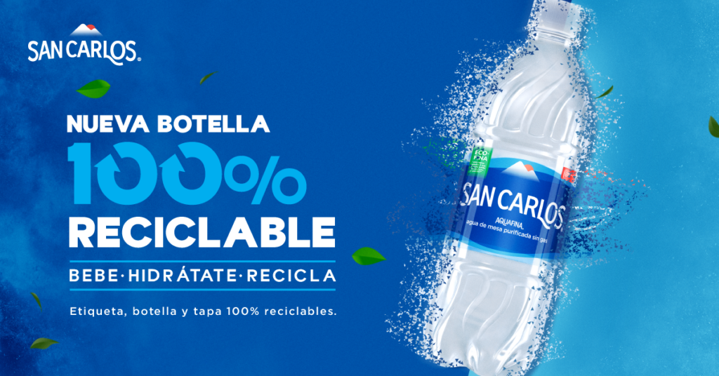 Agua San Carlos presenta su nuevo packaging 100% reciclable