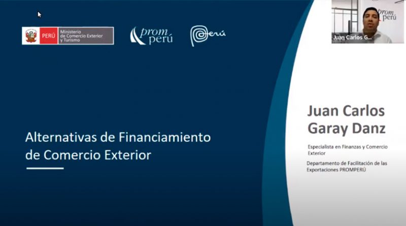 Webinar de XCOM expone alternativas de financiamiento para el Comercio Exterior peruano