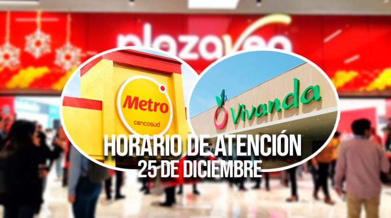 ¿Hoy, 25 de diciembre, atienden Metro, Tottus y Plaza Vea?