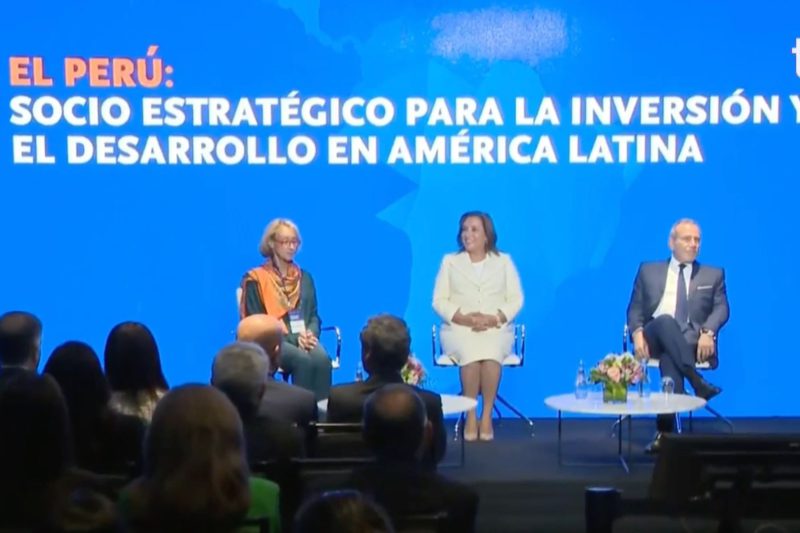 Dina Boluarte hace un llamado a la inversión privada.