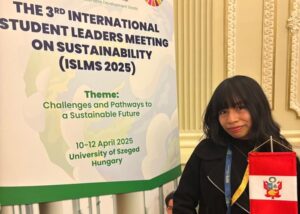 Estudiante peruana representó al país en la Cumbre Mundial Sostenibilidad en Hungría