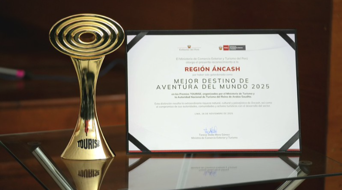 Áncash recibe el reconocimiento como Mejor Destino de Aventura del Mundo 2025
